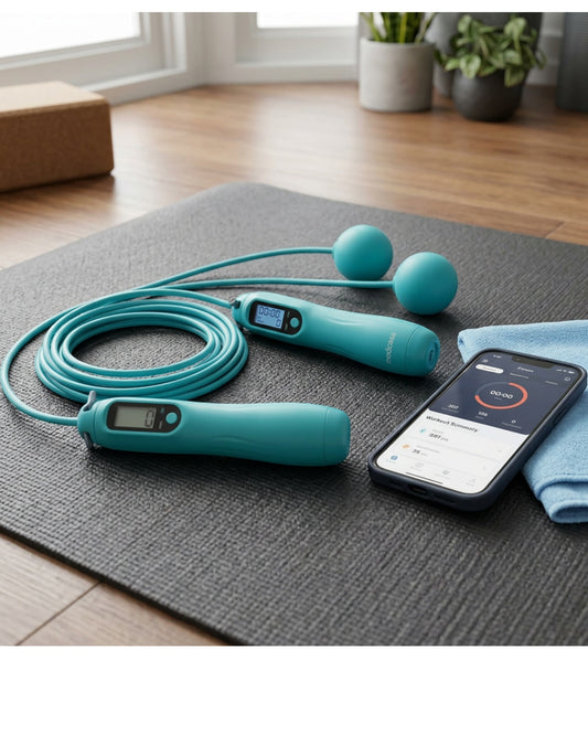 modcasa Teal Digital Jump Rope Cordless Set