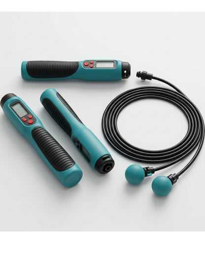 modcasa Teal Digital Jump Rope Cordless Set
